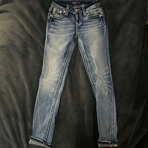 Miss me Jeans Size 24 Mid Rise Skinny Dark Blue